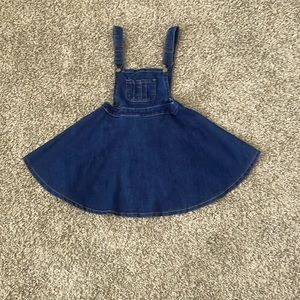 10/12y denim overall dress
